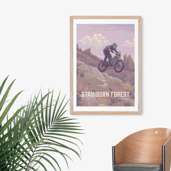 Stainburn Forest Mountain Biking Travel Poster