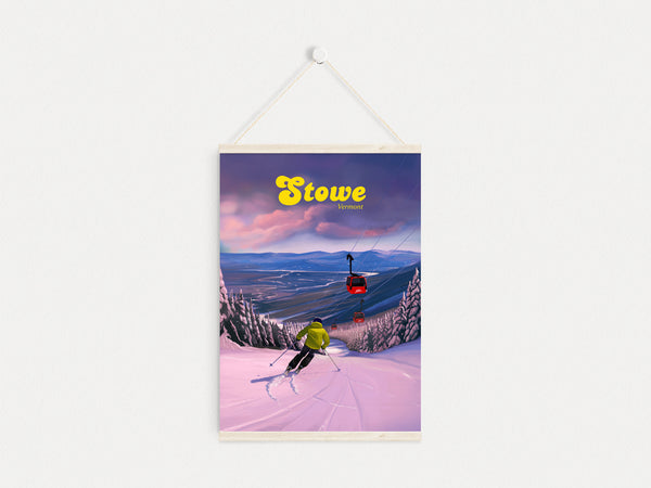 Stowe Mountain Resort Ski Travel Poster