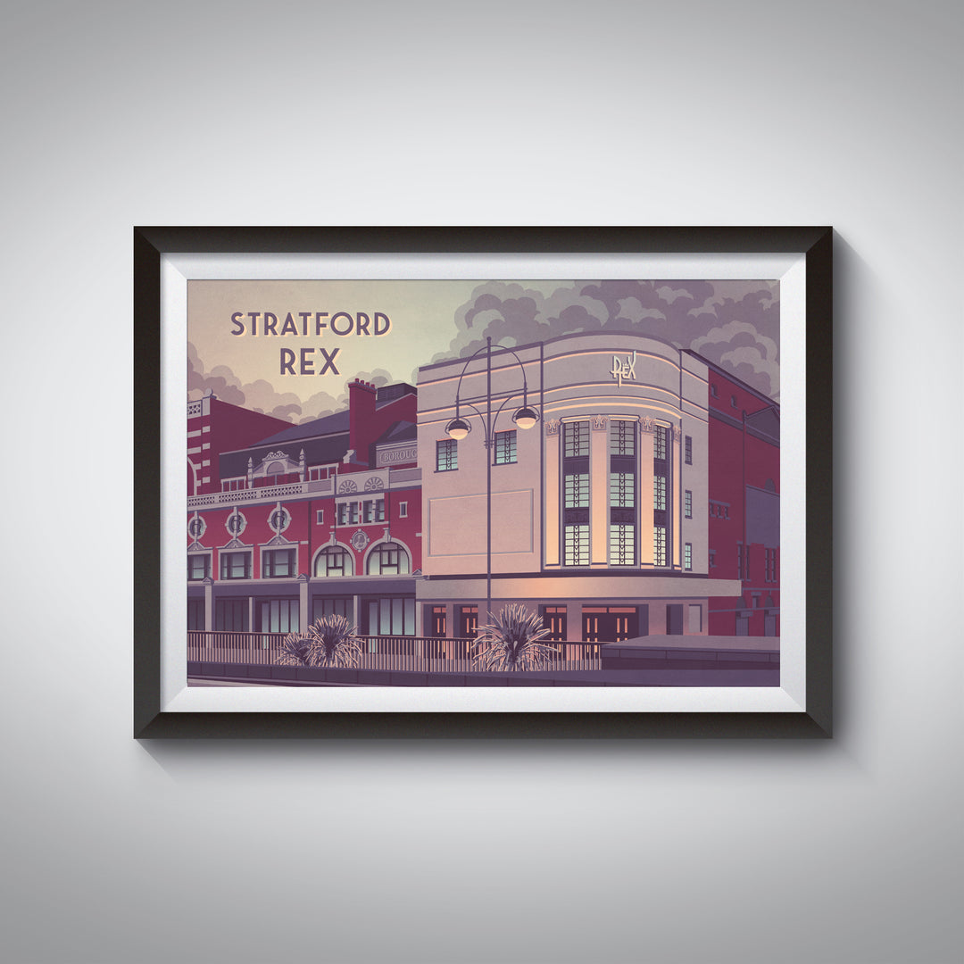 Stratford Rex London Travel Poster