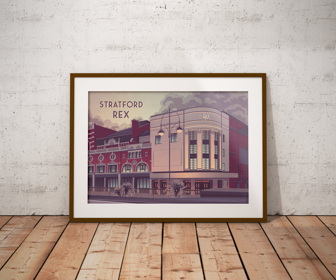 Stratford Rex London Travel Poster