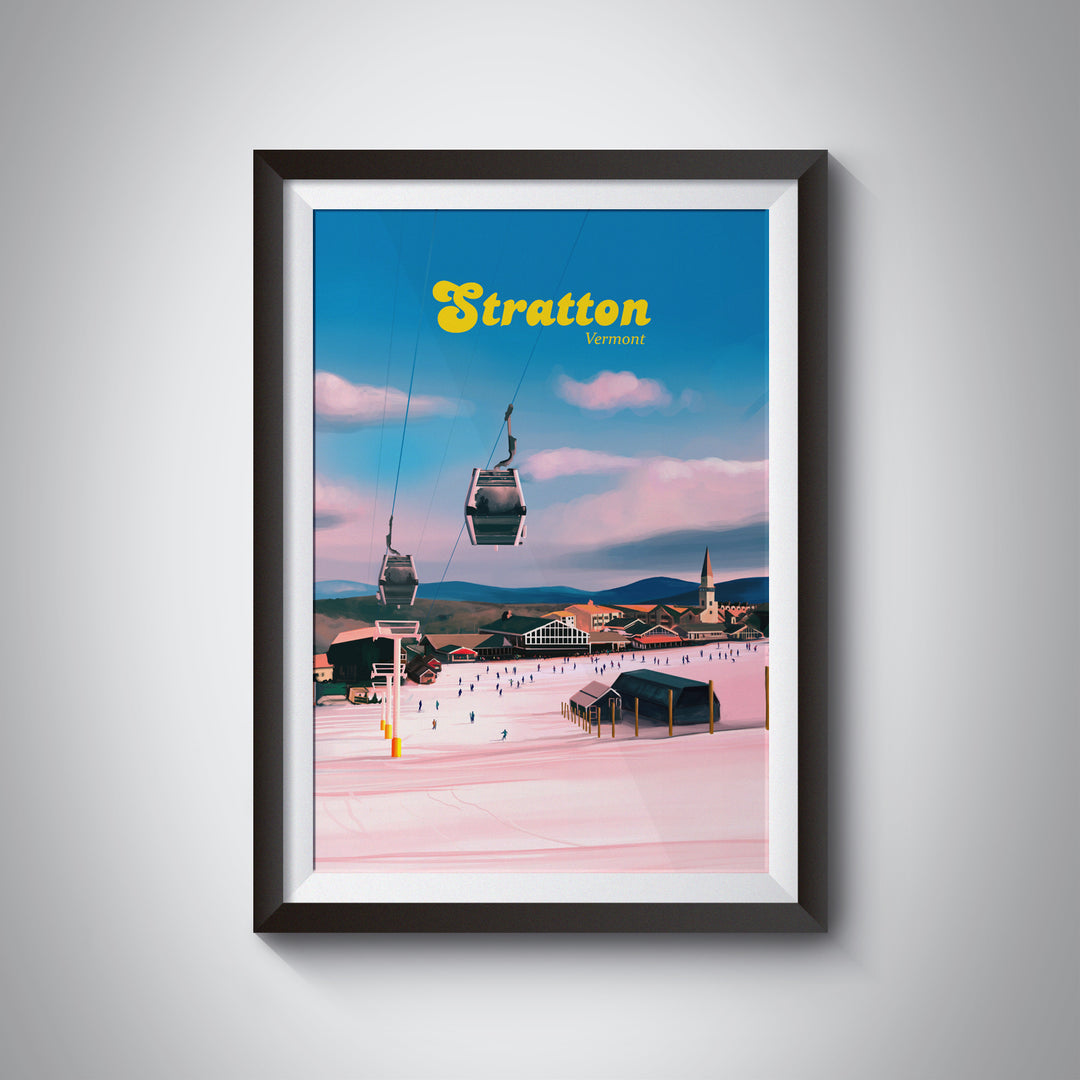 Stratton Mountain Ski Resort Travel Poster