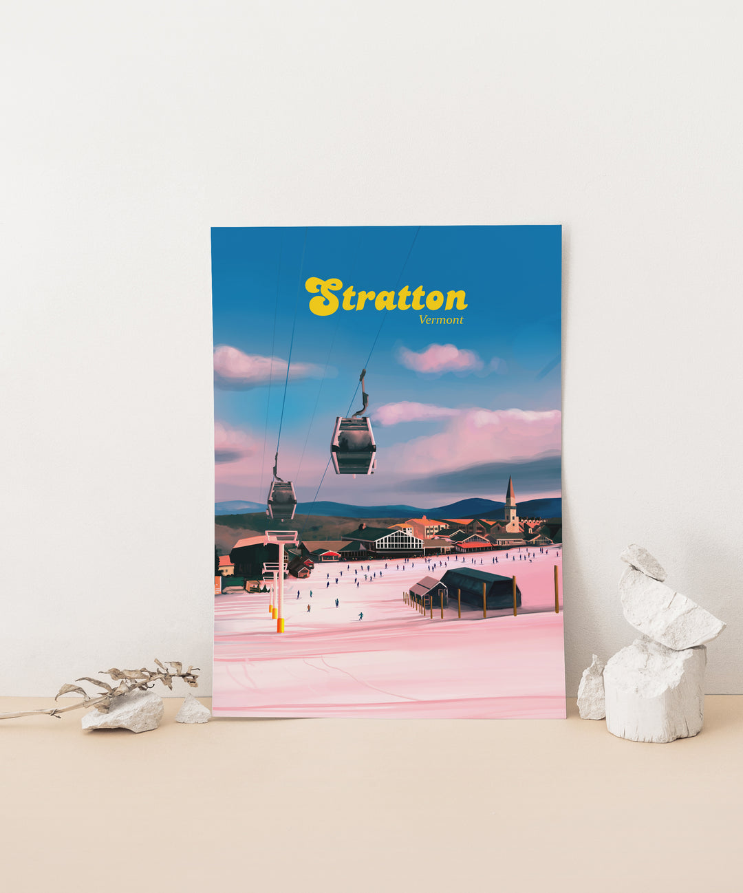 Stratton Mountain Ski Resort Travel Poster