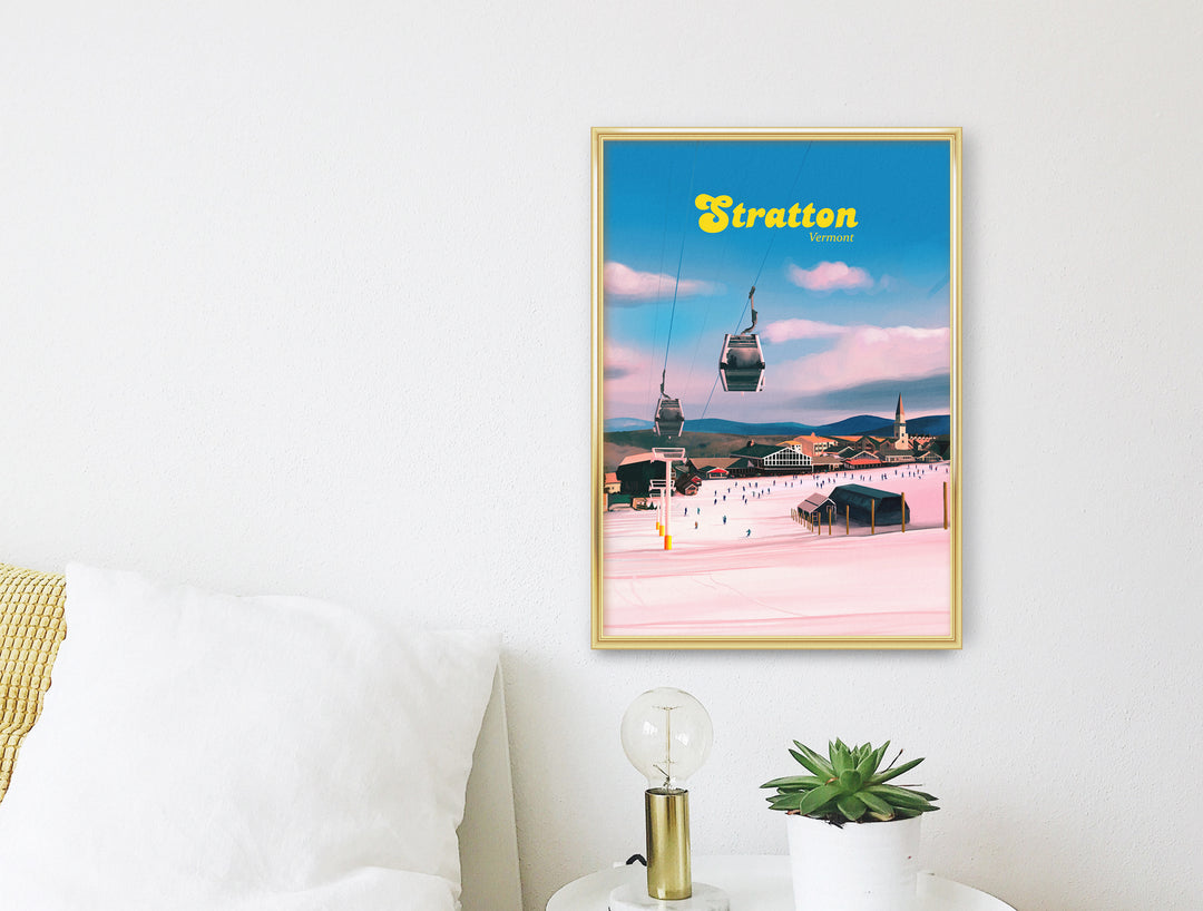 Stratton Mountain Ski Resort Travel Poster