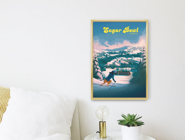 Sugar Bowl California Ski Resort Travel Poster