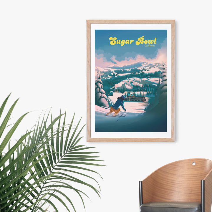 Sugar Bowl California Ski Resort Travel Poster