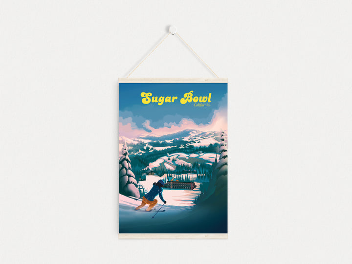 Sugar Bowl California Ski Resort Travel Poster