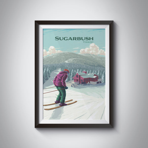 Sugarbush Vermont Ski Resort Travel Poster