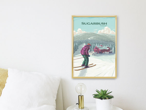 Sugarbush Vermont Ski Resort Travel Poster