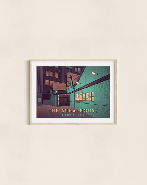 The Sugarhouse Nightclub Lancaster Travel Poster