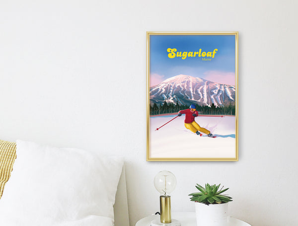 Sugarloaf Maine Ski Resort Travel Poster