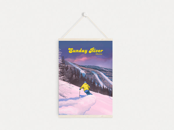 Sunday River Ski Resort Travel Poster