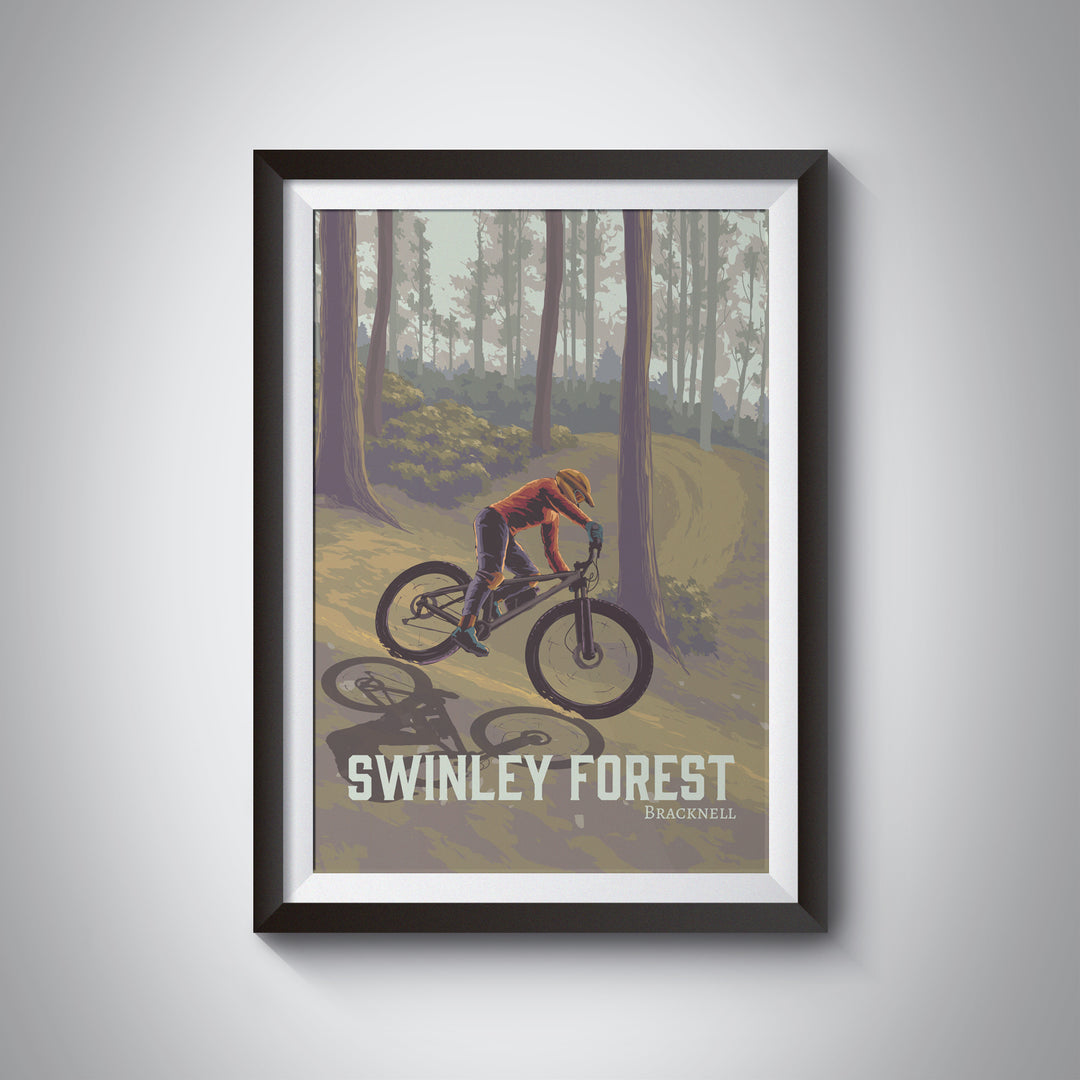 Swinley Forest Mountain Biking Travel Poster