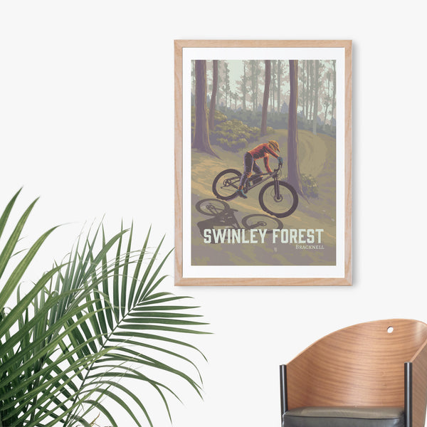 Swinley Forest Mountain Biking Travel Poster