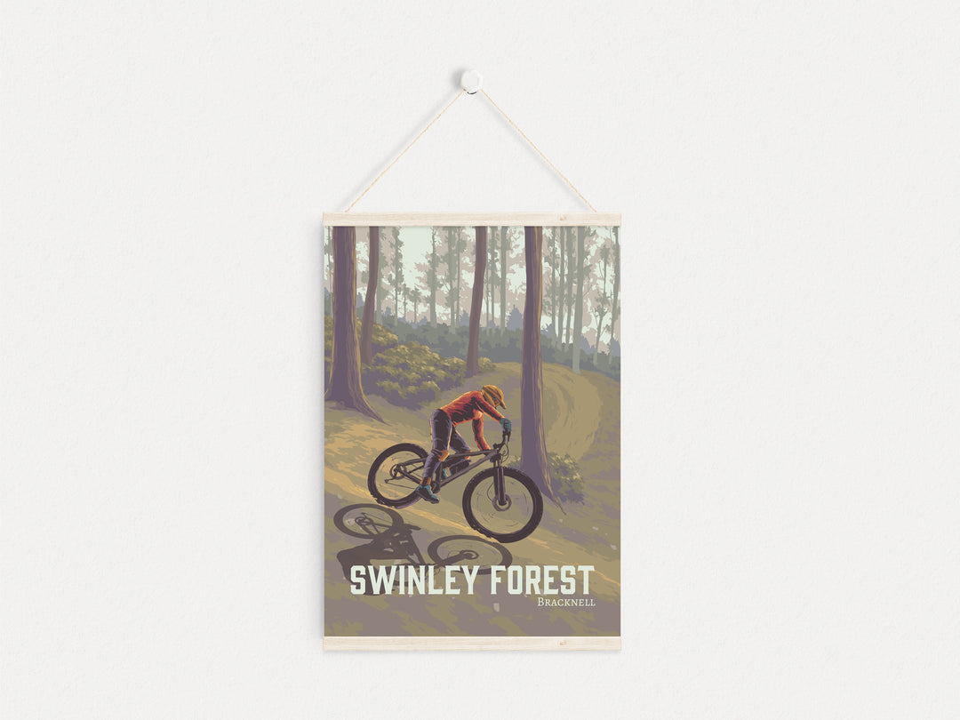 Swinley Forest Mountain Biking Travel Poster