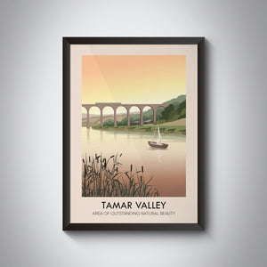 Tamar Valley AONB Travel Poster