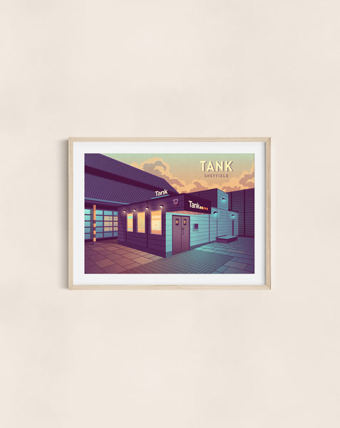 Tank Nightclub Sheffield Travel Poster
