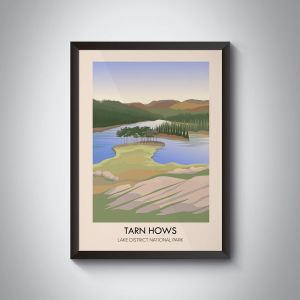 Tarn Hows Lake District Travel Poster