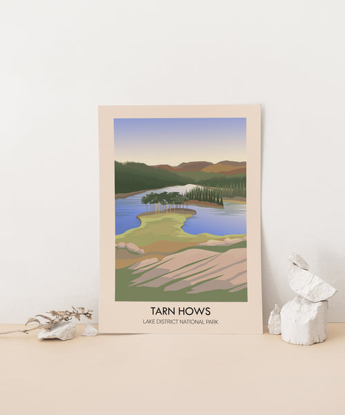 Tarn Hows Lake District Travel Poster