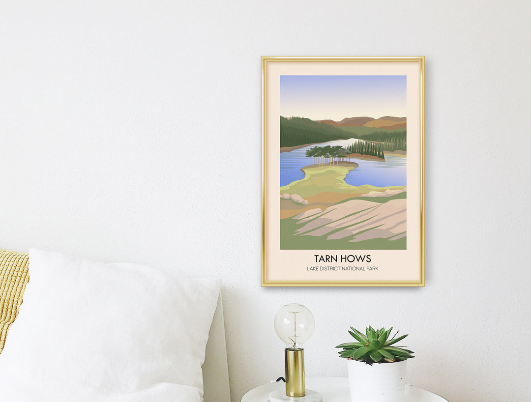 Tarn Hows Lake District Travel Poster