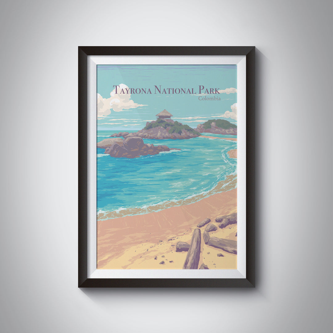 Tayrona National Park Colombia Travel Poster