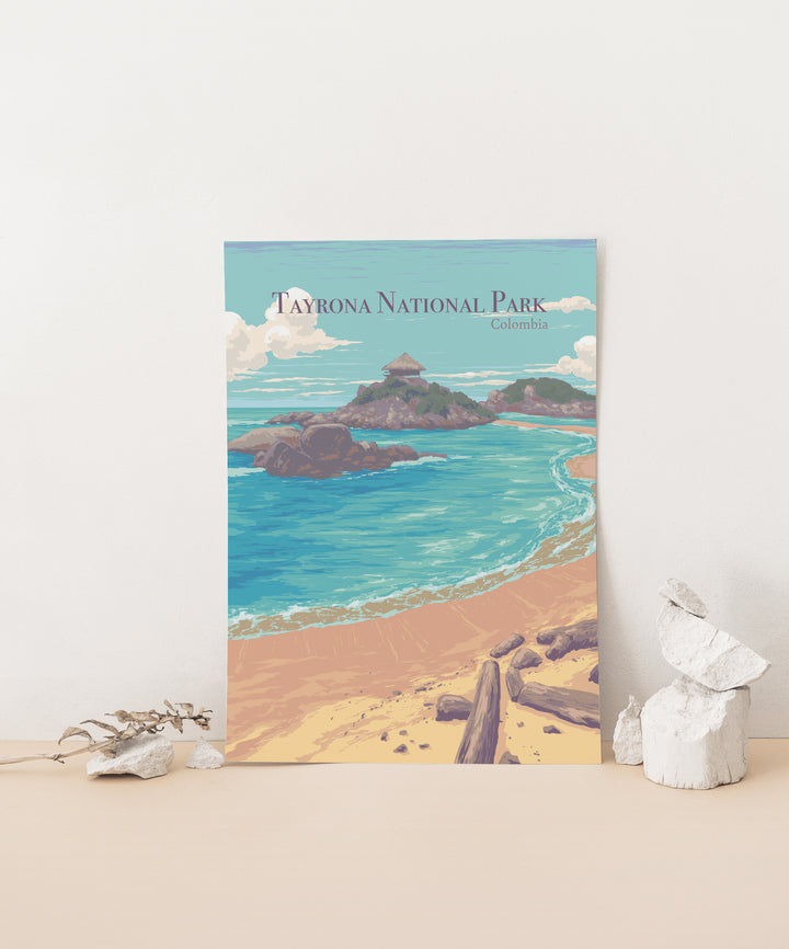 Tayrona National Park Colombia Travel Poster