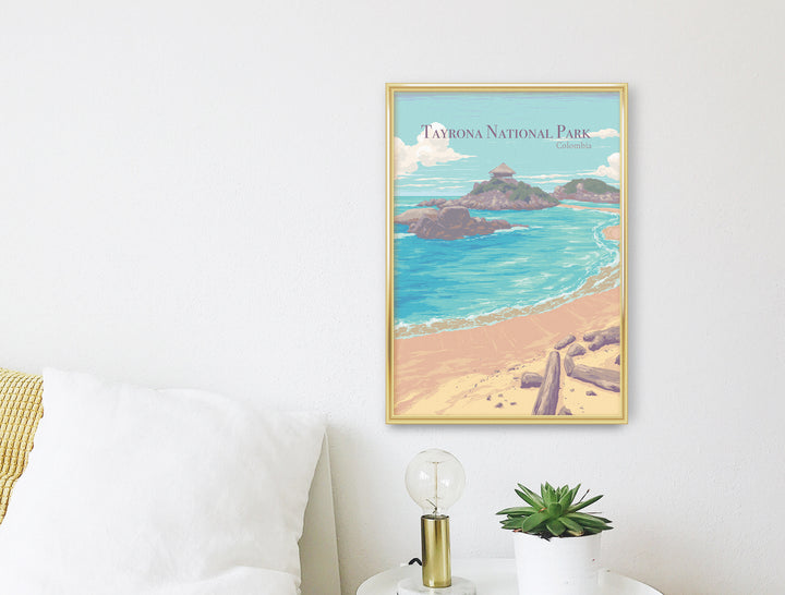 Tayrona National Park Colombia Travel Poster