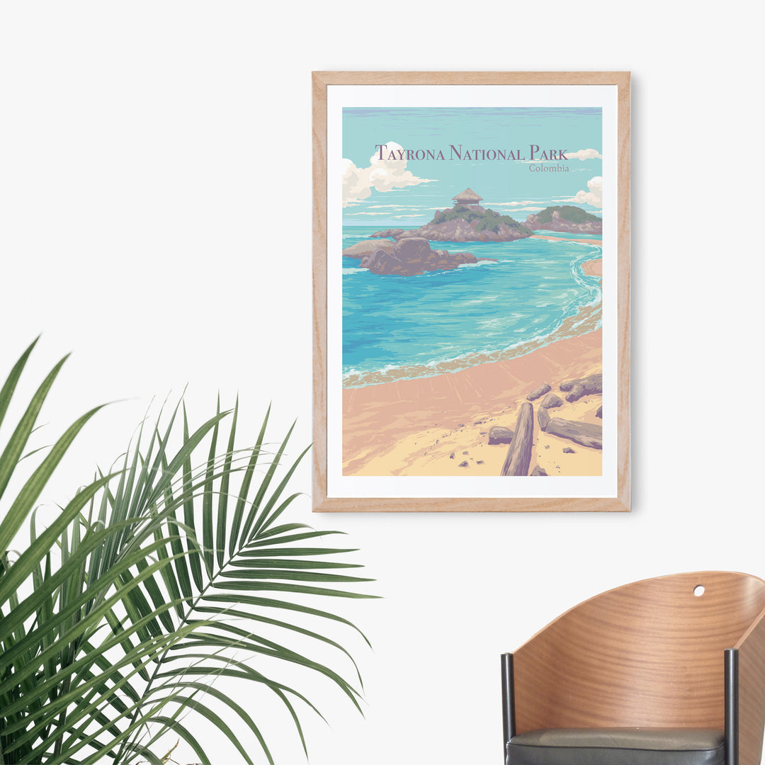 Tayrona National Park Colombia Travel Poster