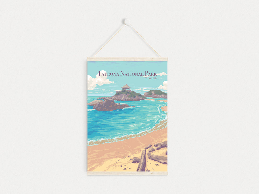 Tayrona National Park Colombia Travel Poster