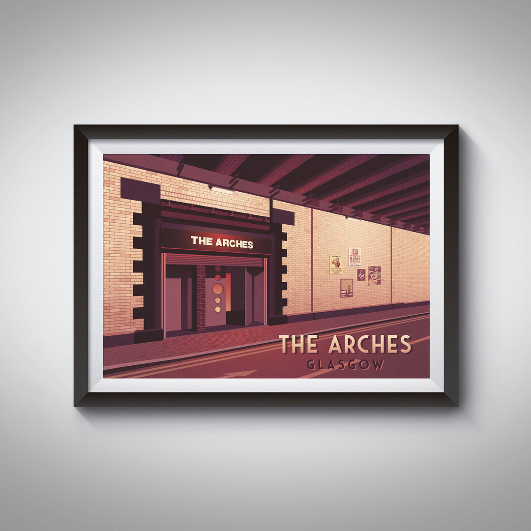 Arches Nightclub Glasgow Travel Poster