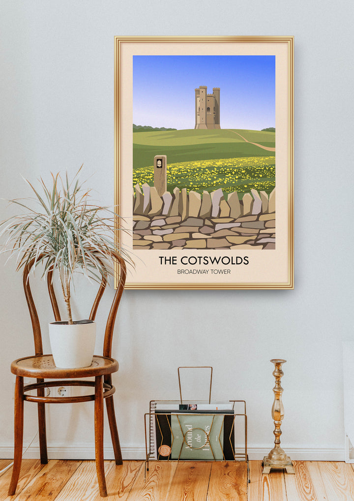 Cotswolds Broadway Tower Travel Poster