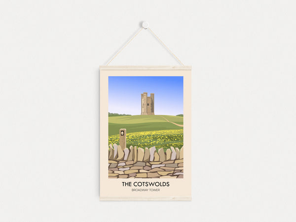 Cotswolds Broadway Tower Travel Poster