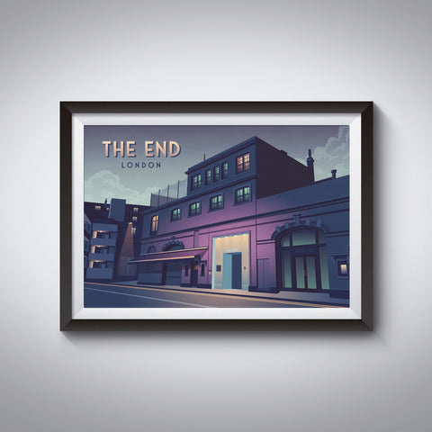 The End Nightclub London Travel Poster
