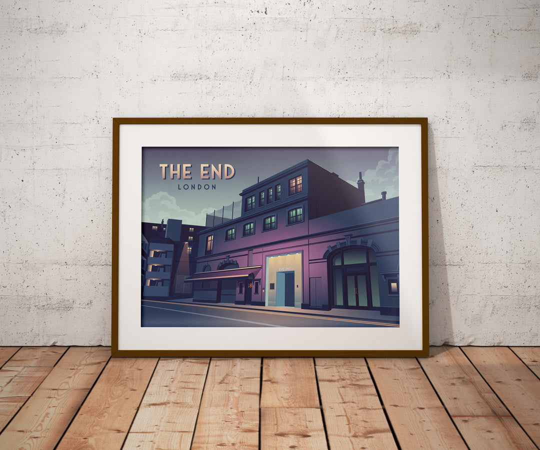 The End Nightclub London Travel Poster