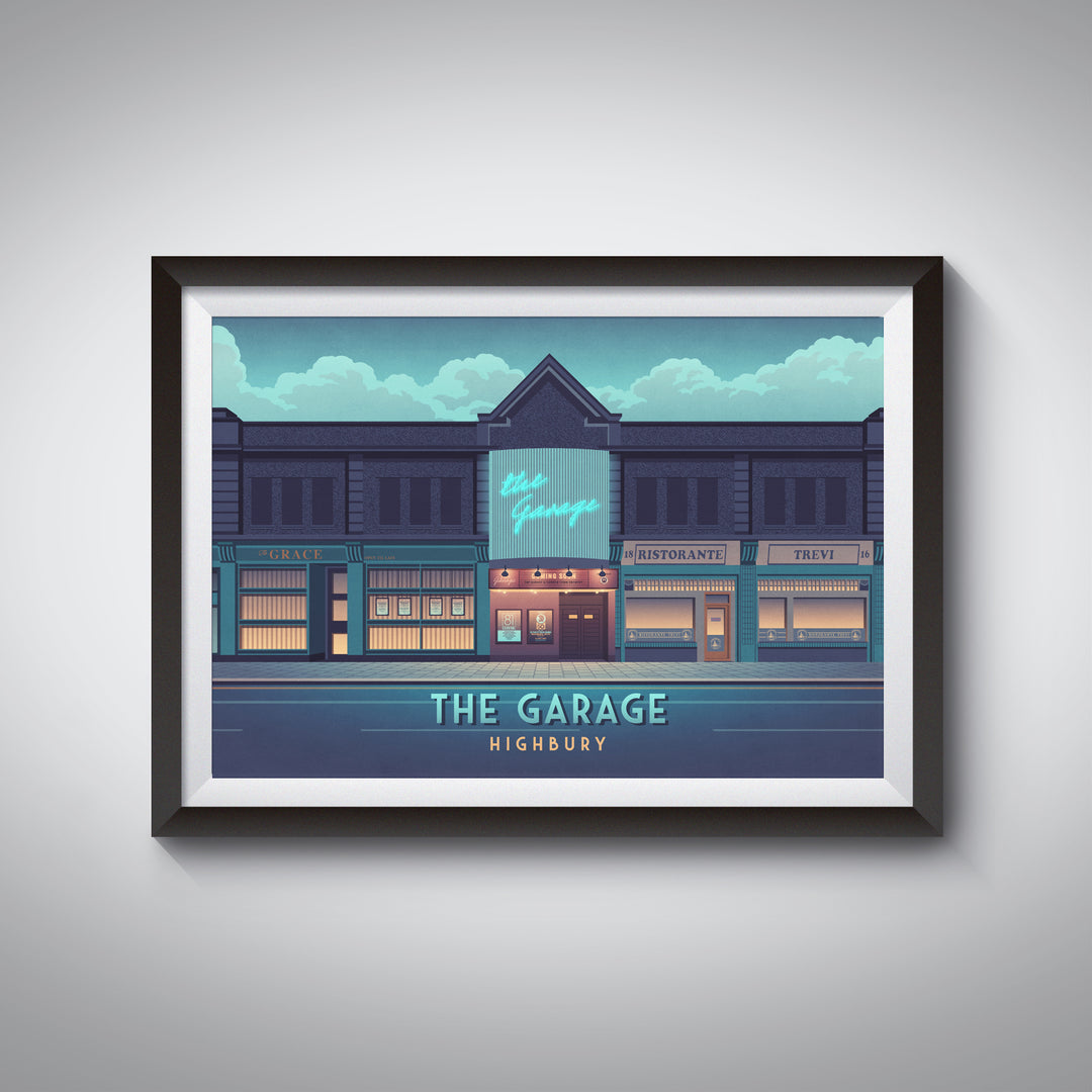 The Garage Highbury London Travel Poster