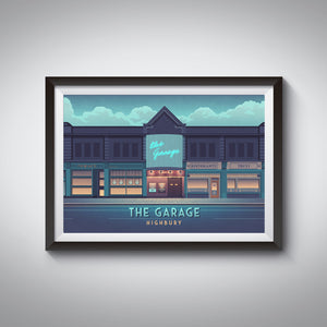 The Garage Highbury London Travel Poster