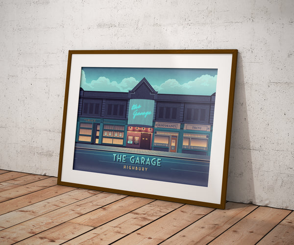 The Garage Highbury London Travel Poster