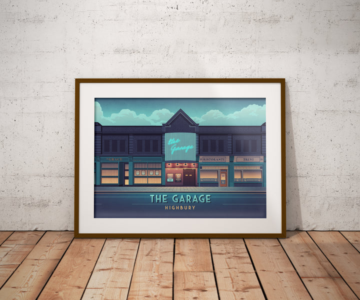 The Garage Highbury London Travel Poster