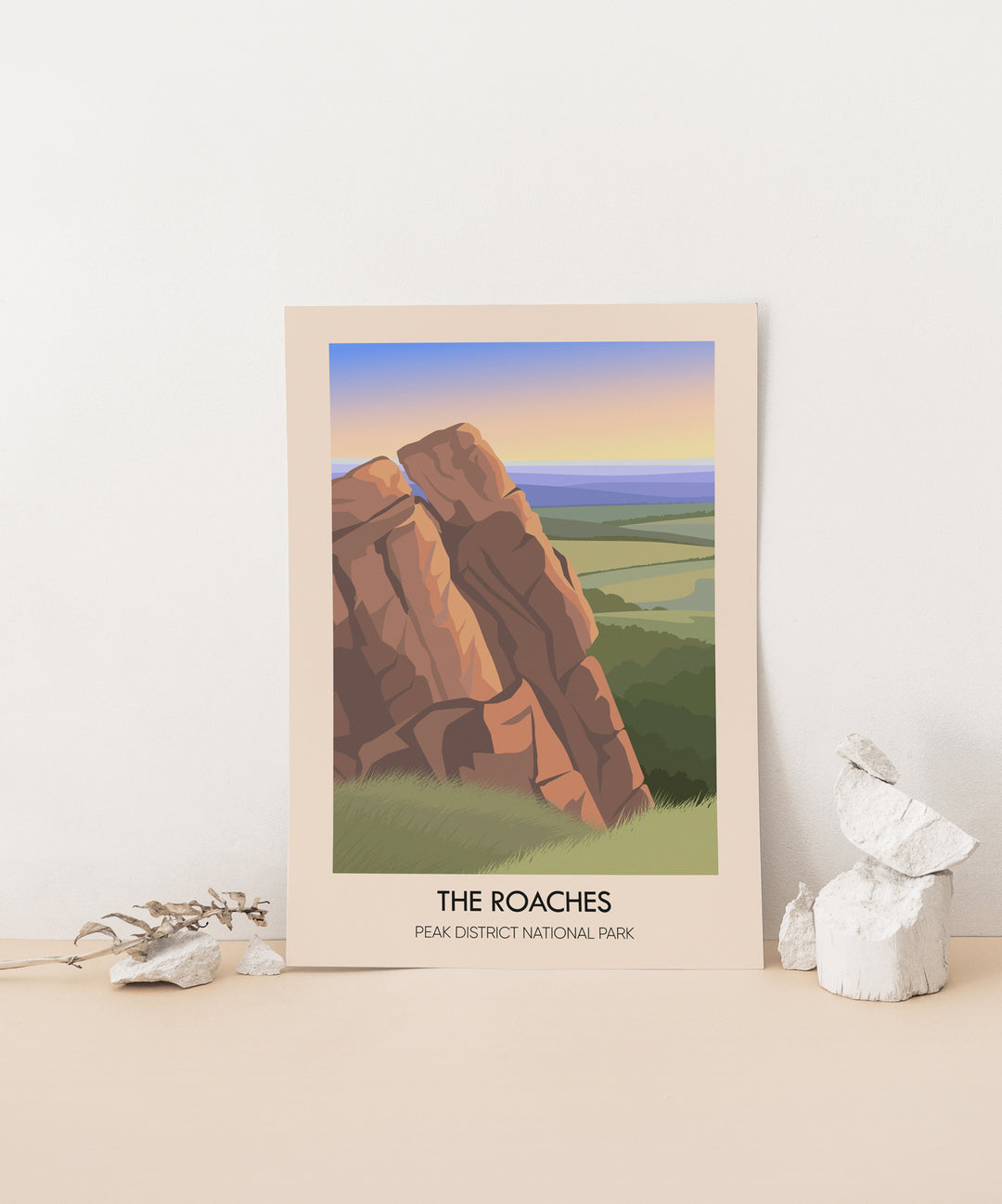 The Roaches Peak District Travel Poster