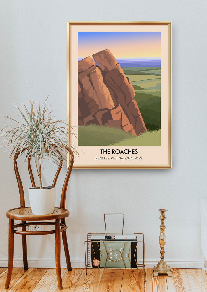 The Roaches Peak District Travel Poster