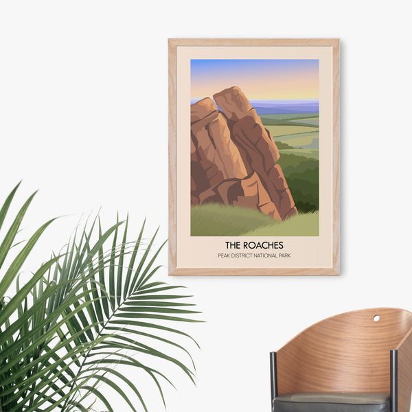 The Roaches Peak District Travel Poster