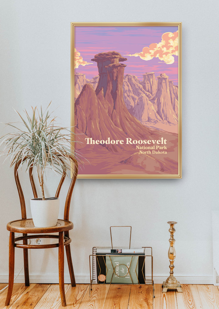 Theodore Roosevelt National Park Travel Poster