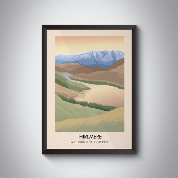 Thirlmere Lake District Travel Poster