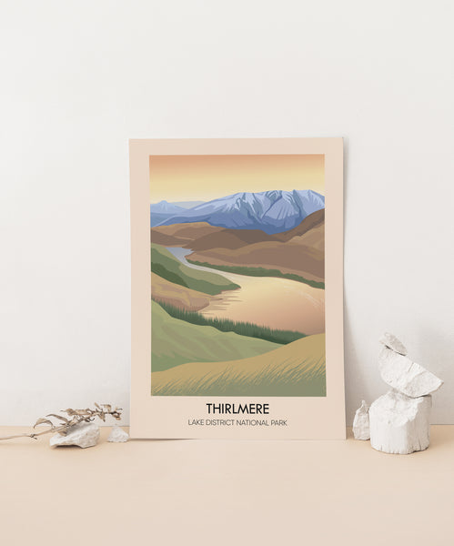 Thirlmere Lake District Travel Poster