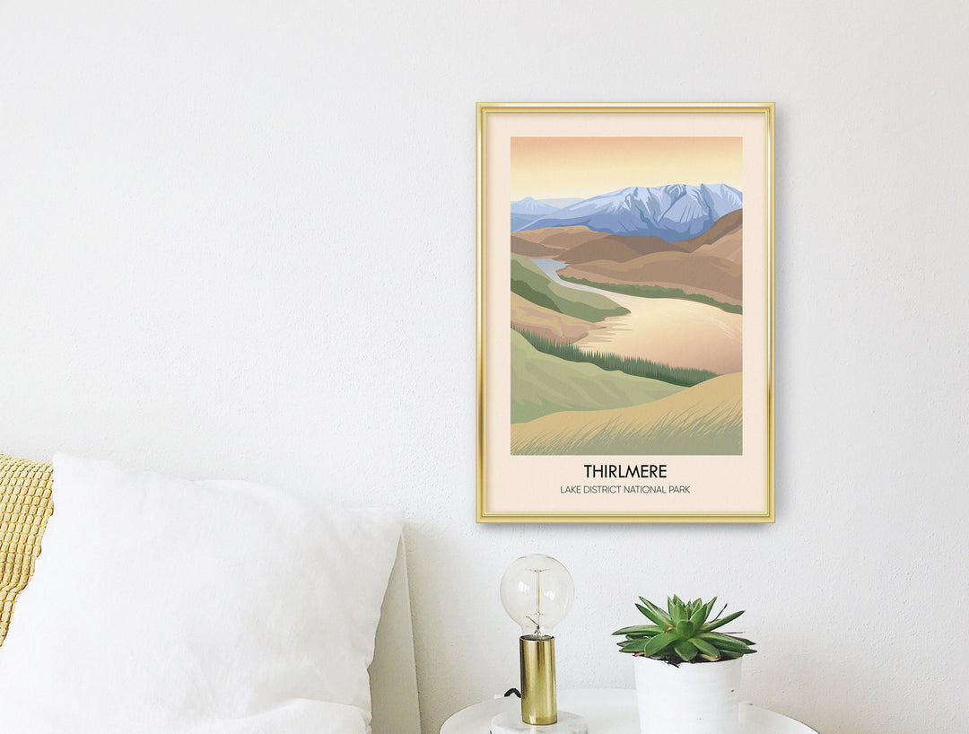 Thirlmere Lake District Travel Poster