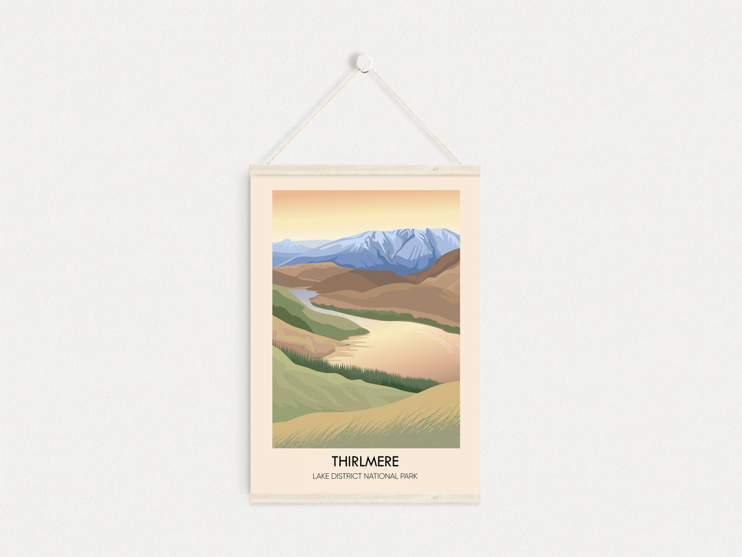 Thirlmere Lake District Travel Poster