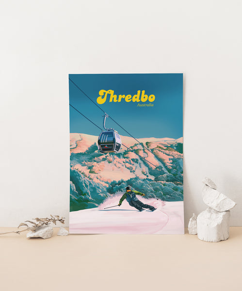 Thredbo Australia Ski Resort Travel Poster