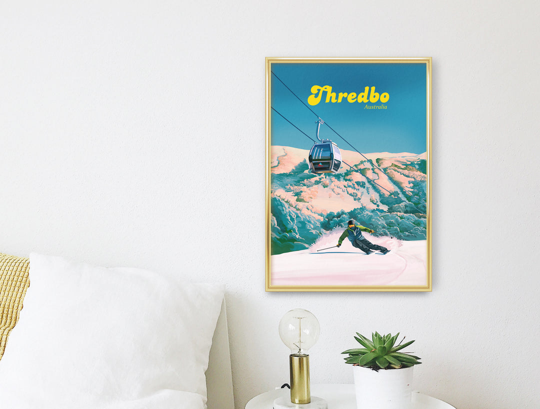 Thredbo Australia Ski Resort Travel Poster