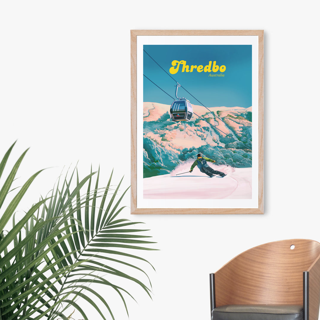 Thredbo Australia Ski Resort Travel Poster