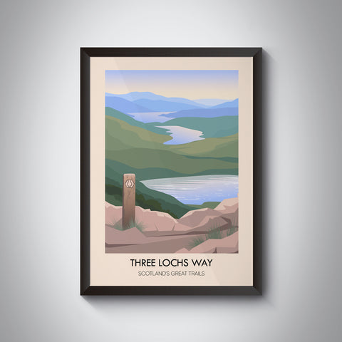 Three Lochs Way Scotland's Great Trails Poster