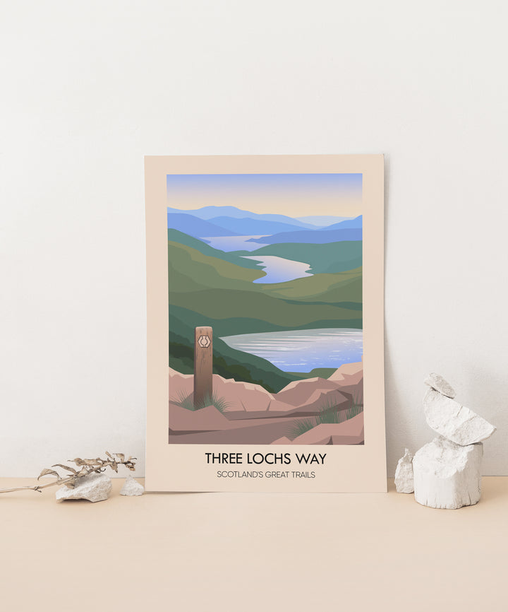 Three Lochs Way Scotland's Great Trails Poster